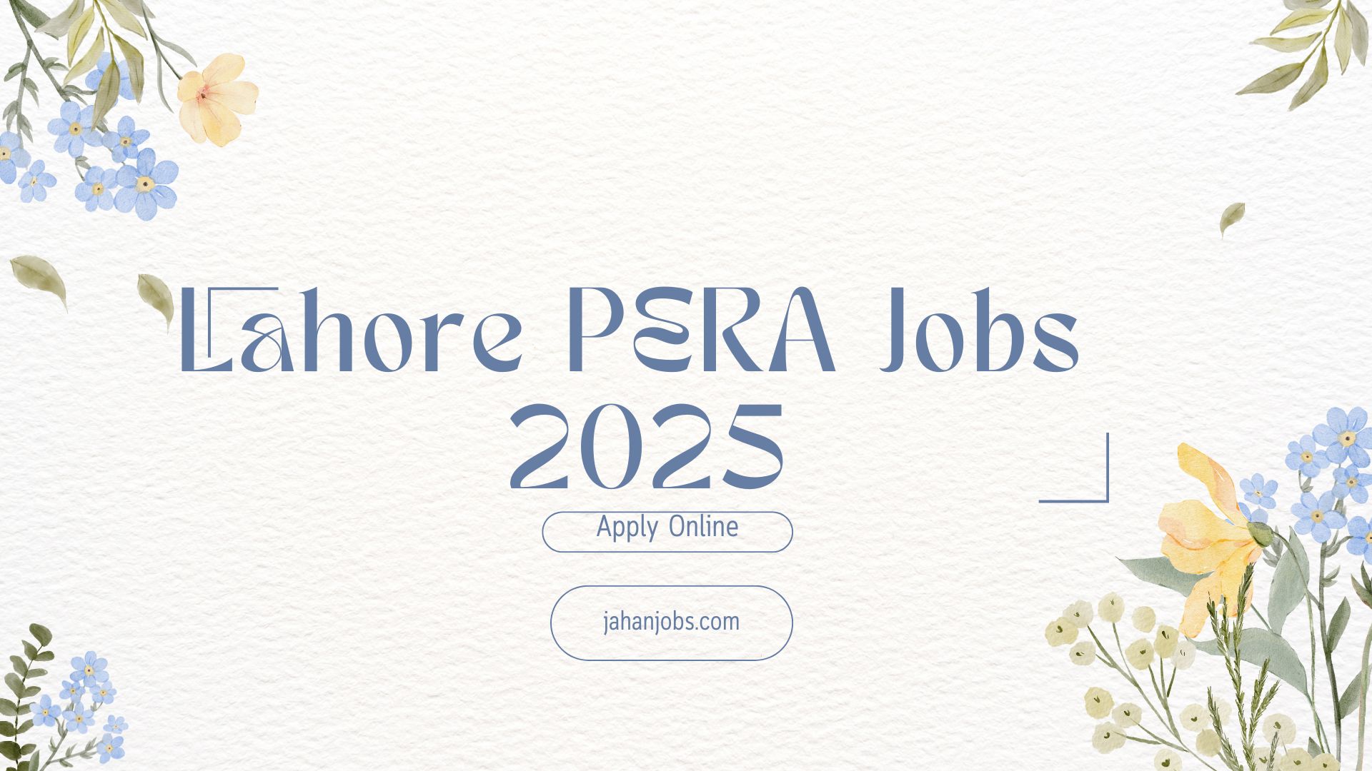 Lahore PERA Jobs